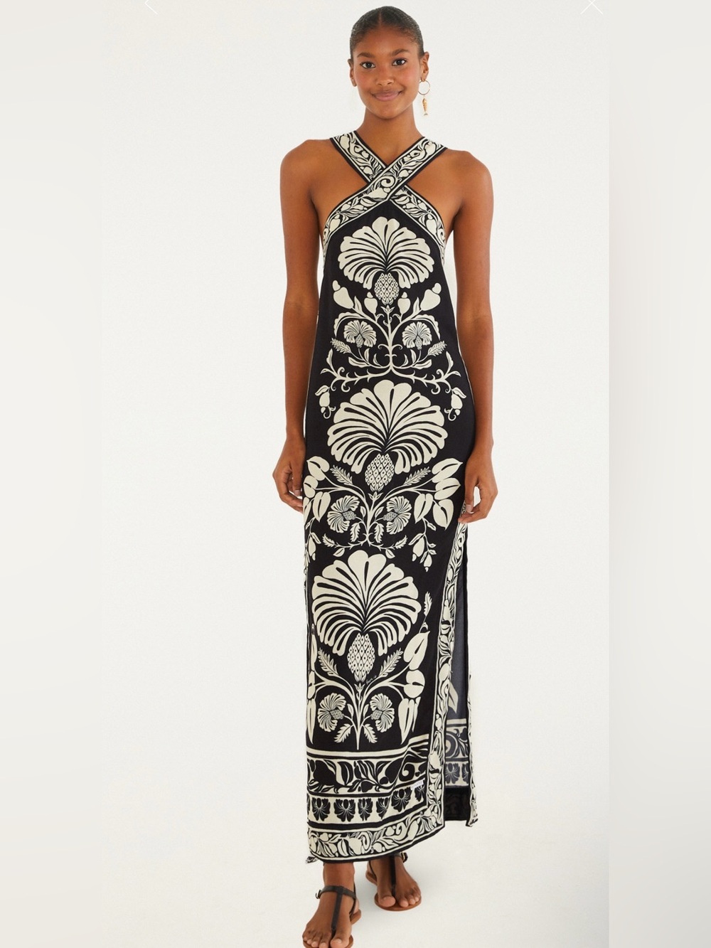 FARM Rio Scarf Botanical Dress